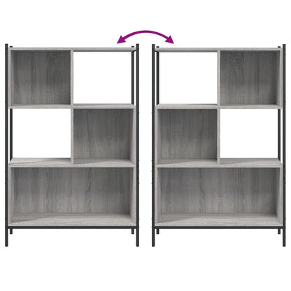 Bücherregal Grau Sonoma 72x28x109 cm Holzwerkstoff
