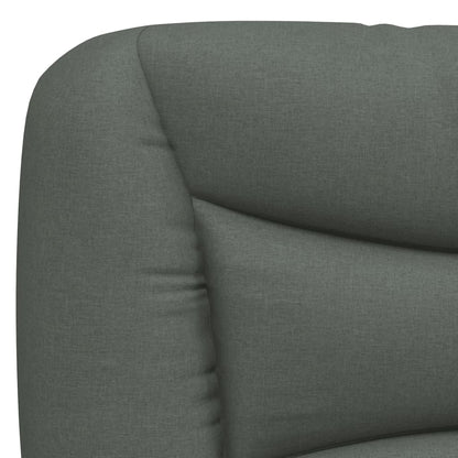 Bett mit Matratze "Hvar" Dunkelgrau 200x200 cm Stoff