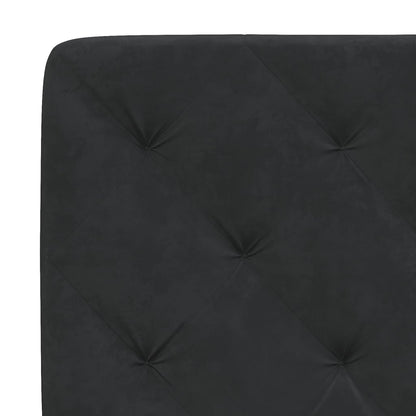 Bettgestell mit LED ohne Matratze Schwarz 180x200 cm Samt