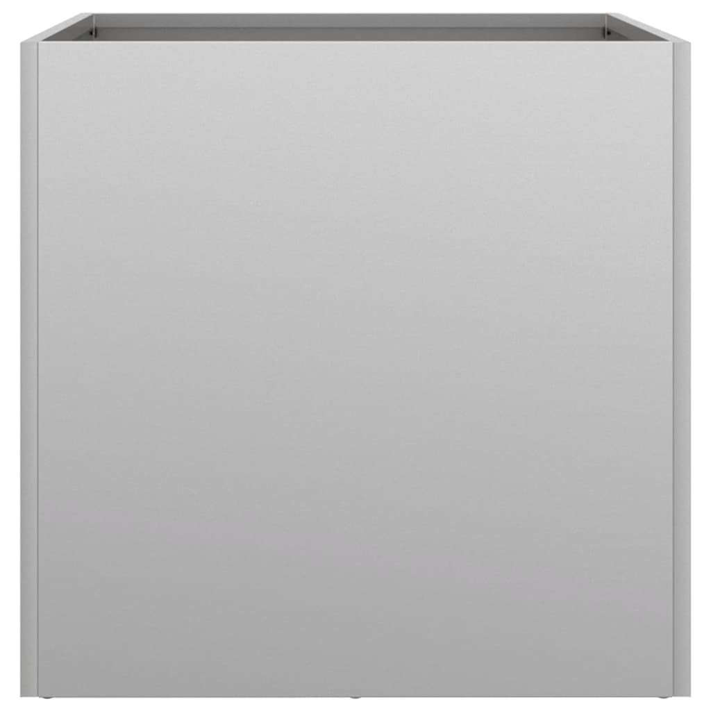 Pflanzkübel 2 Stk. Silbern 49x47x46 cm Verzinkter Stahl