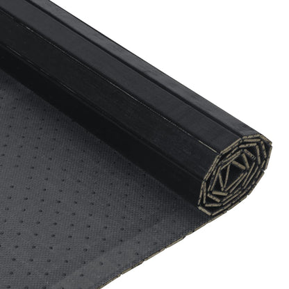 Teppich Rechteckig Schwarz 60x100 cm Bambus