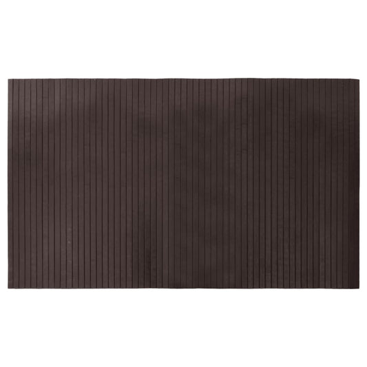 Teppich Rechteckig Dunkelbraun 60x100 cm Bambus