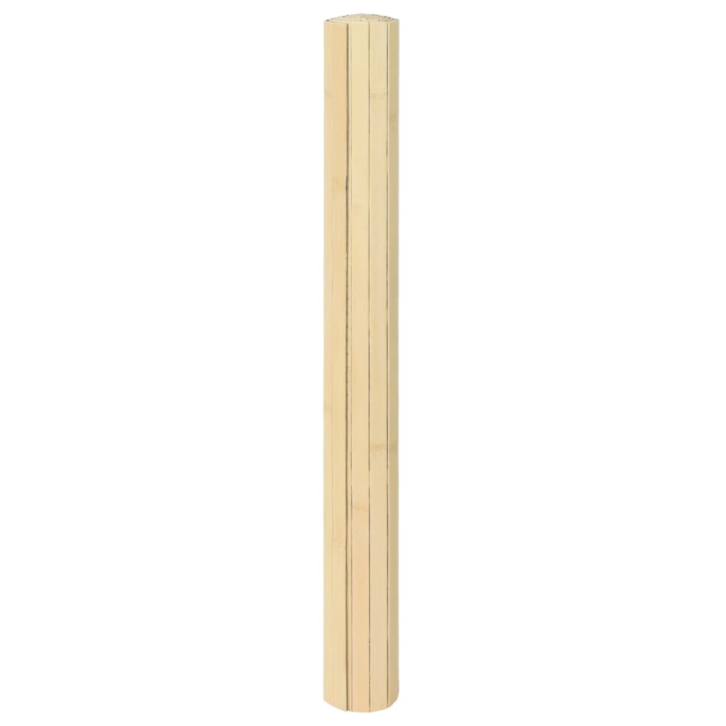 Teppich Rechteckig Hell Natur 60x200 cm Bambus