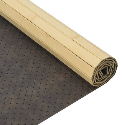 Teppich Rechteckig Hell Natur 60x200 cm Bambus
