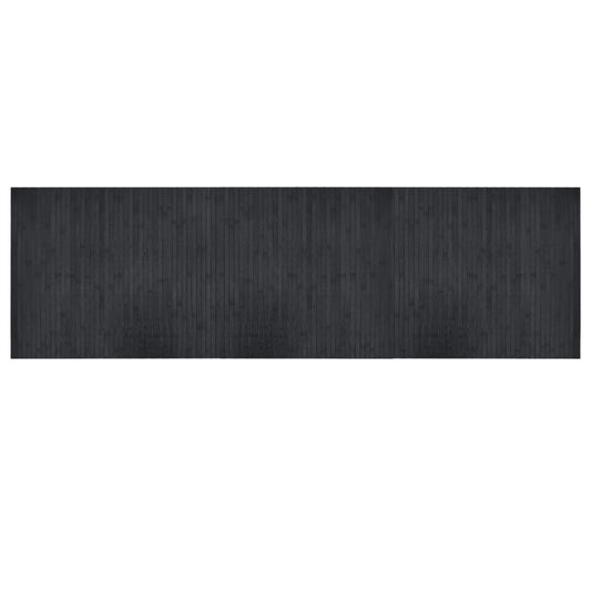 Teppich Rechteckig Grau 60x200 cm Bambus