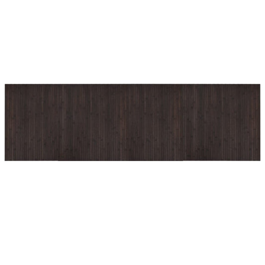 Teppich Rechteckig Dunkelbraun 60x200 cm Bambus
