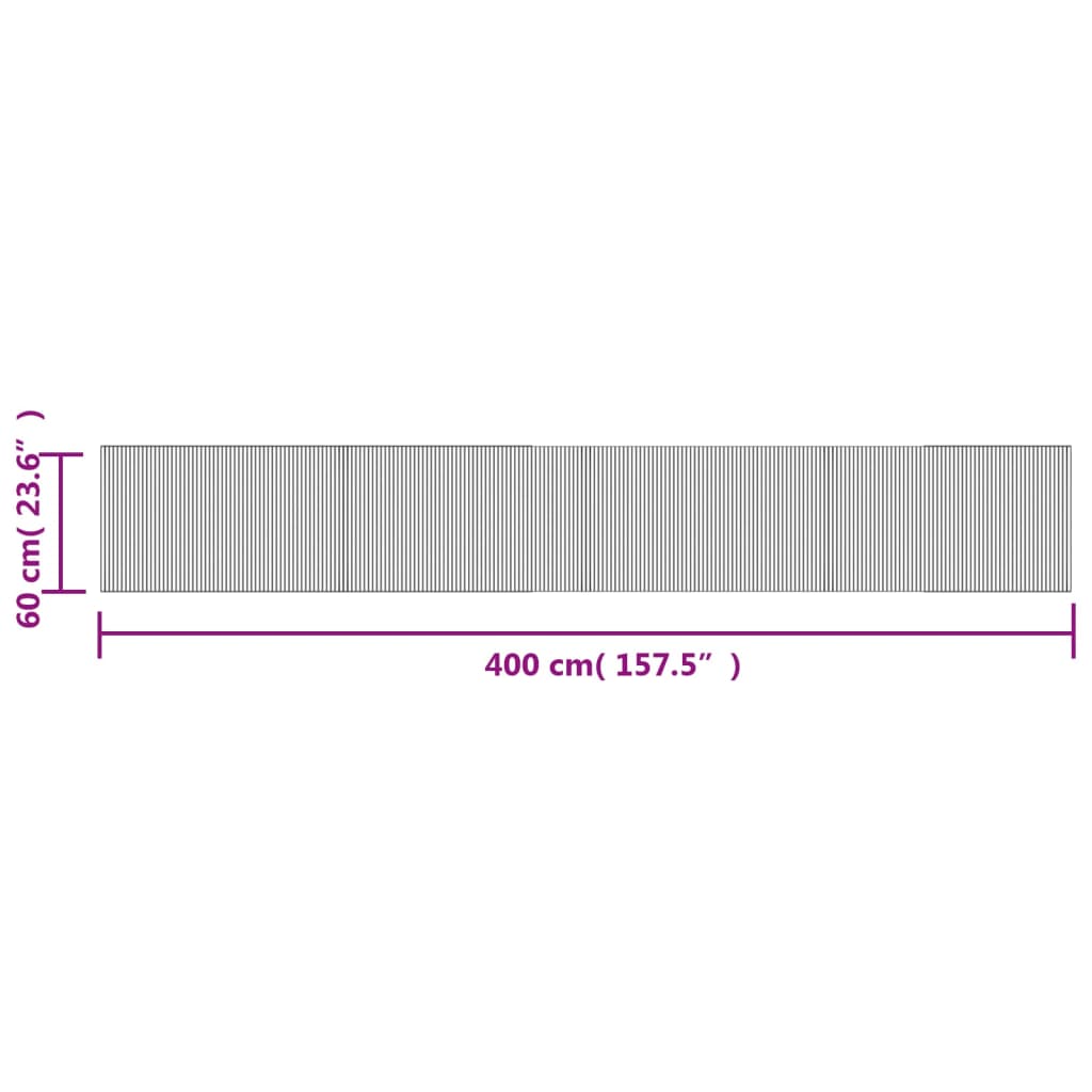 Teppich Rechteckig Braun 60x400 cm Bambus