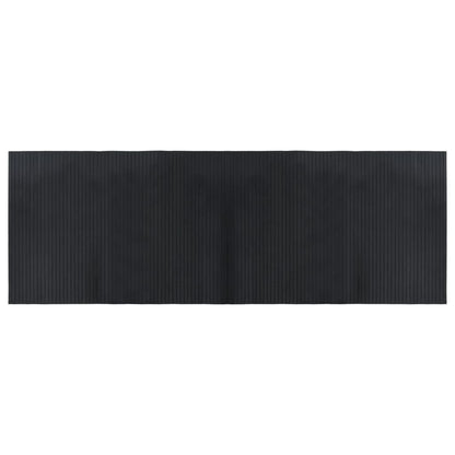 Teppich Rechteckig Schwarz 70x200 cm Bambus