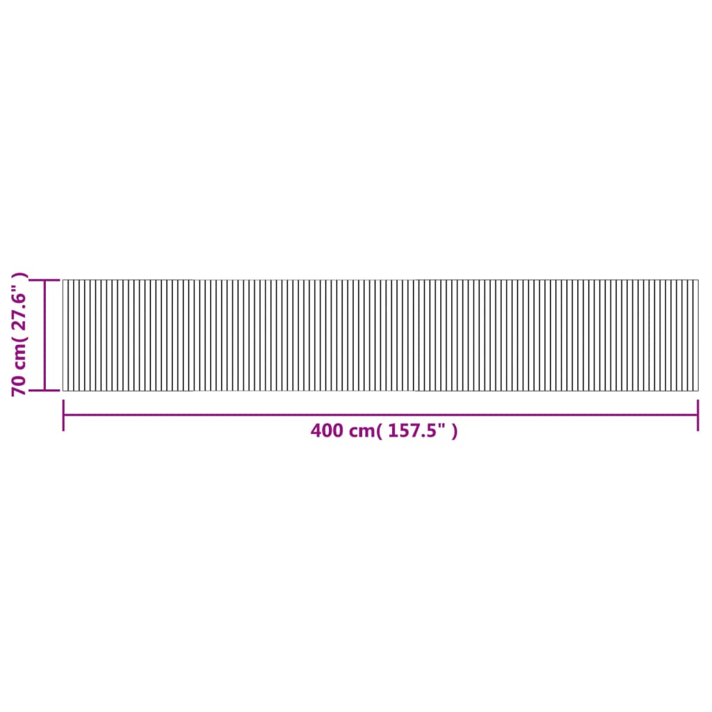 Teppich Rechteckig Hell Natur 70x400 cm Bambus