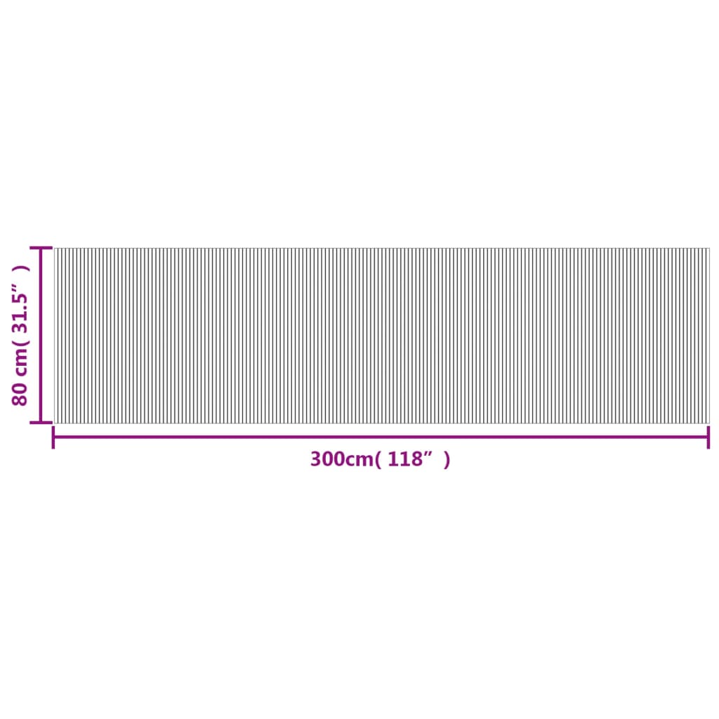 Teppich Rechteckig Braun 80x300 cm Bambus