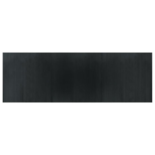 Teppich Rechteckig Grau 100x300 cm Bambus