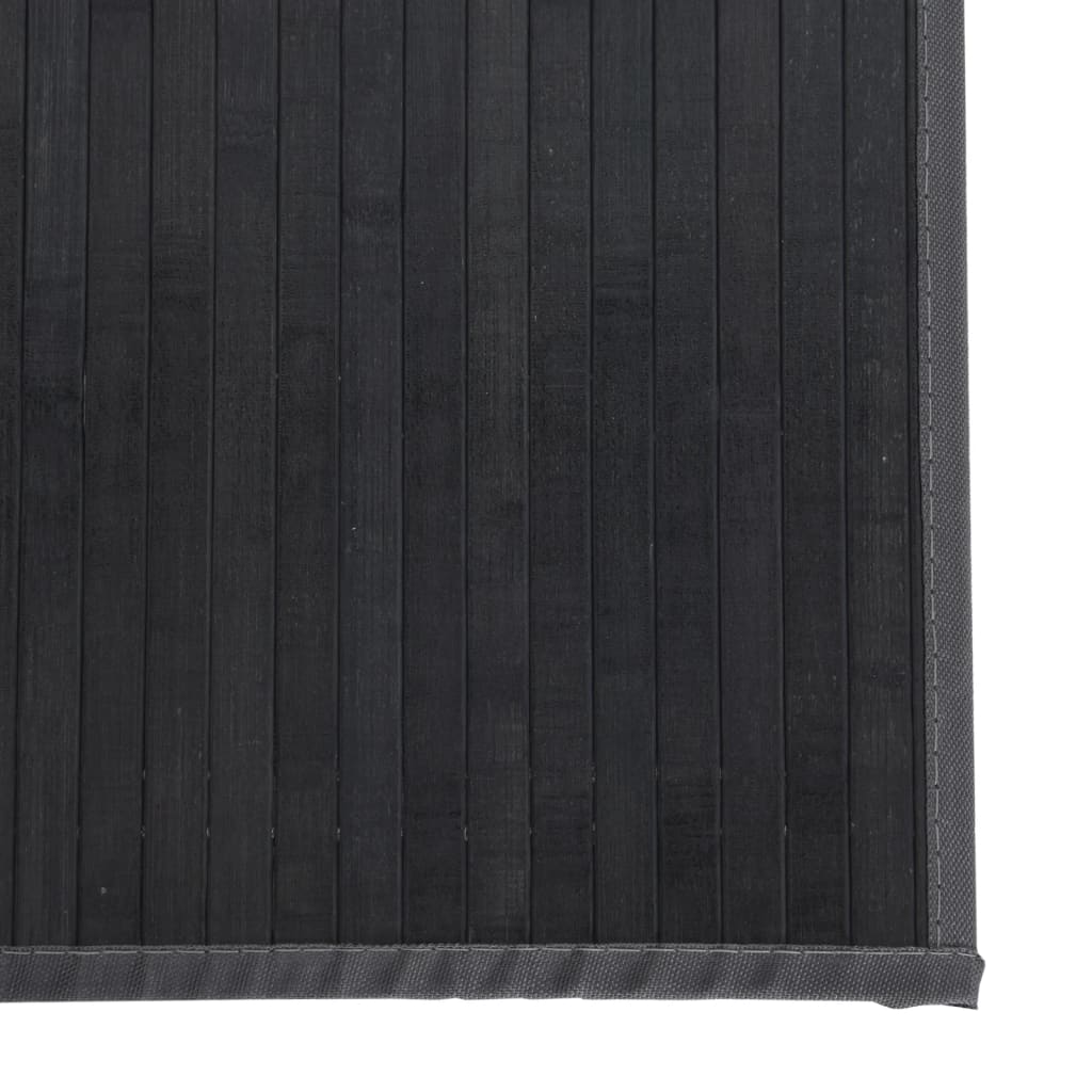 Teppich Rechteckig Grau 60x100 cm Bambus