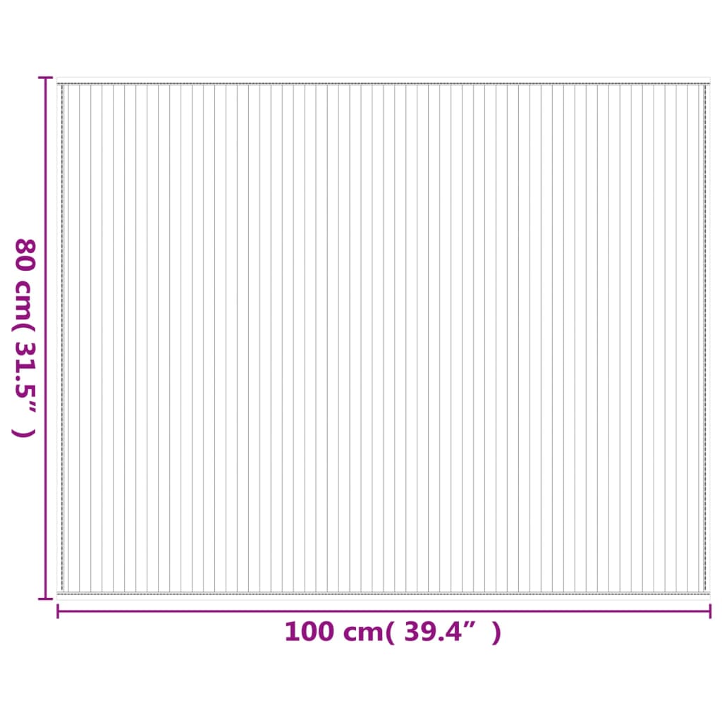 Teppich Rechteckig Grau 80x100 cm Bambus