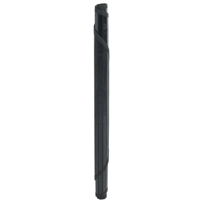 Teppich Rund Schwarz 80 cm Bambus