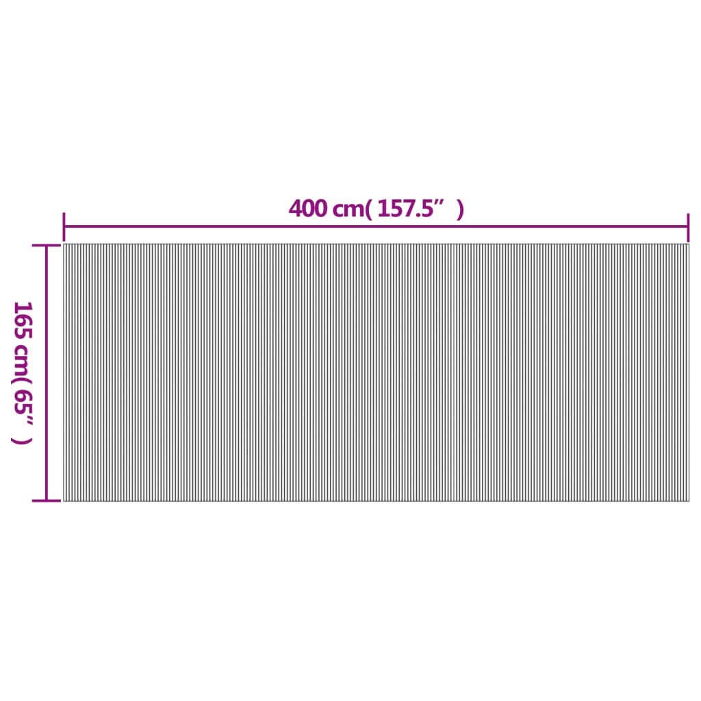 Paravent Schwarz 165x400 cm Bambus