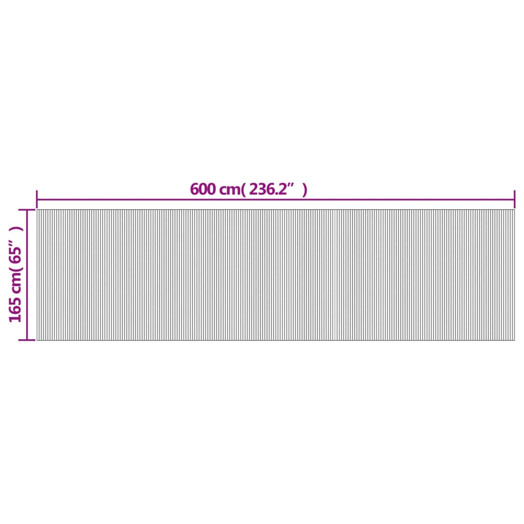 Paravent Schwarz 165x600 cm Bambus