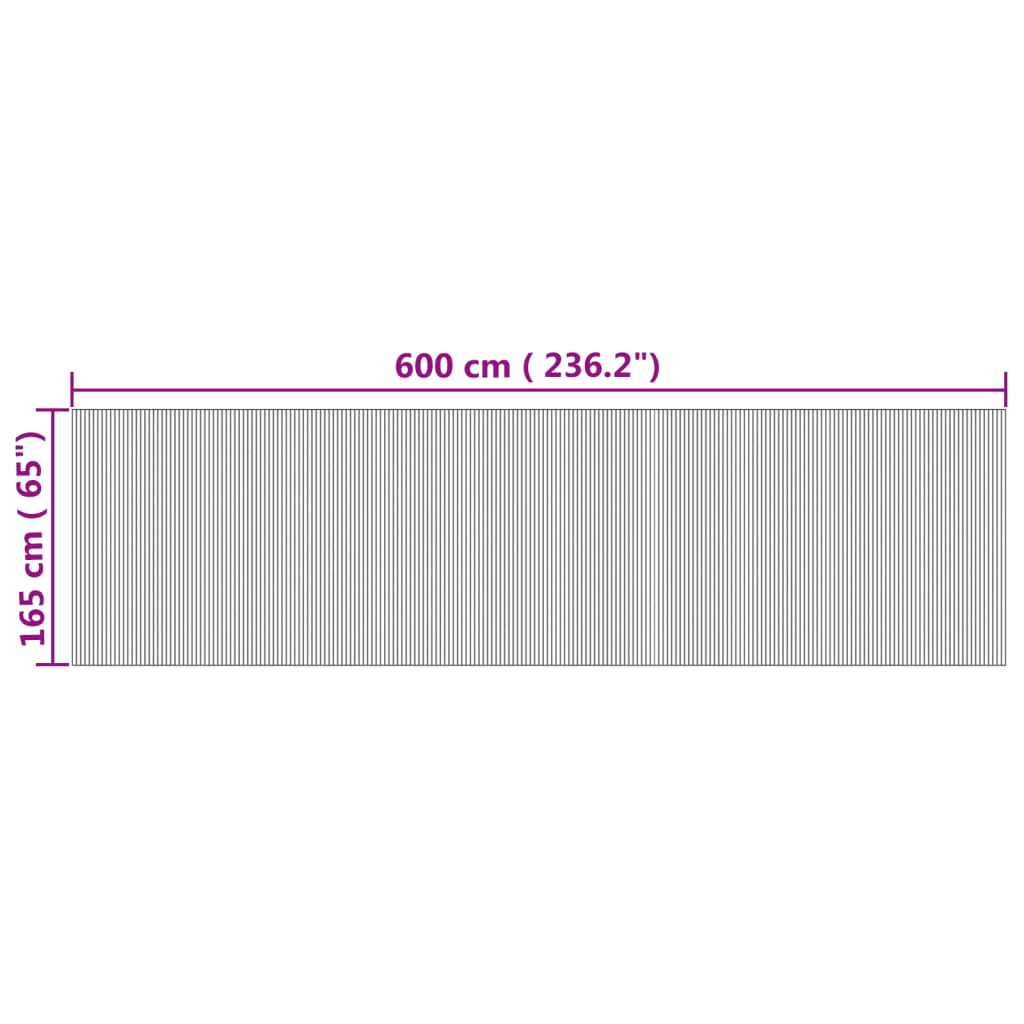 Paravent Natur 165x600 cm Bambus