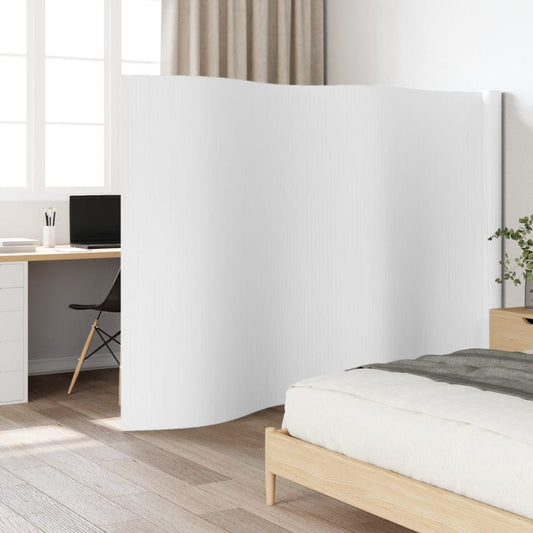 Paravent Weiß 165x600 cm Bambus