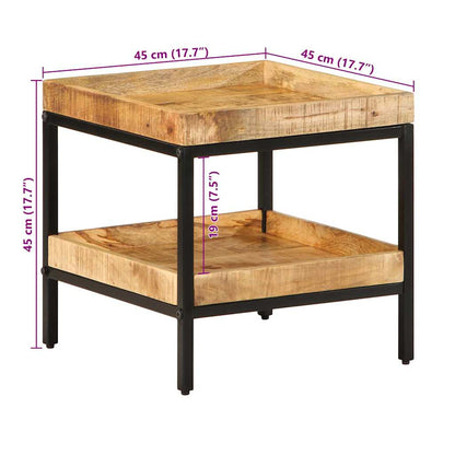 Beistelltisch Braun 45 x 45 x 45 cm massives Mangoholz