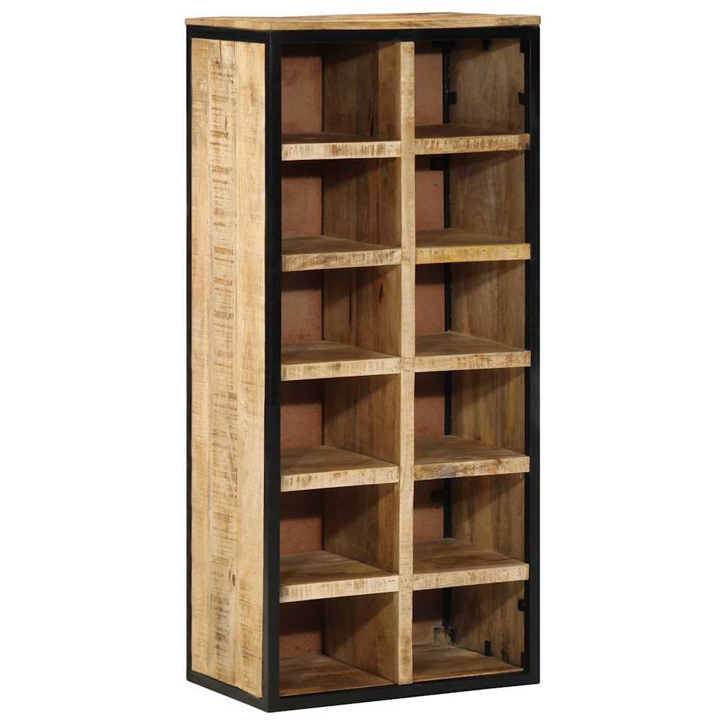 Schuhschrank Braun 50 x 30 x 110 cm Massivholz Mango