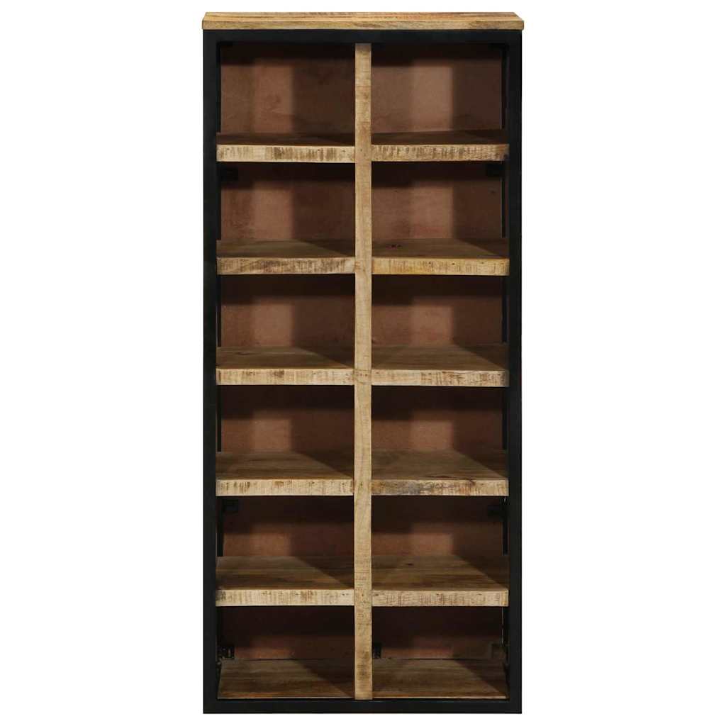 Schuhschrank Braun 50 x 30 x 110 cm Massivholz Mango