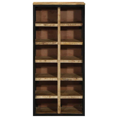 Schuhschrank Braun 50 x 30 x 110 cm Massivholz Mango