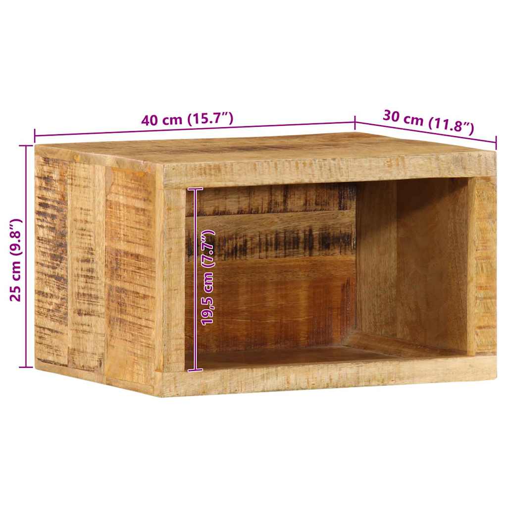 Nachttisch Braun 40 x 30 x 25 cm Massivholz Mango