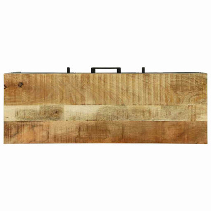 Konsolentisch mit Tür Braun 100 x 35 x 70 cm massives Mangoholz
