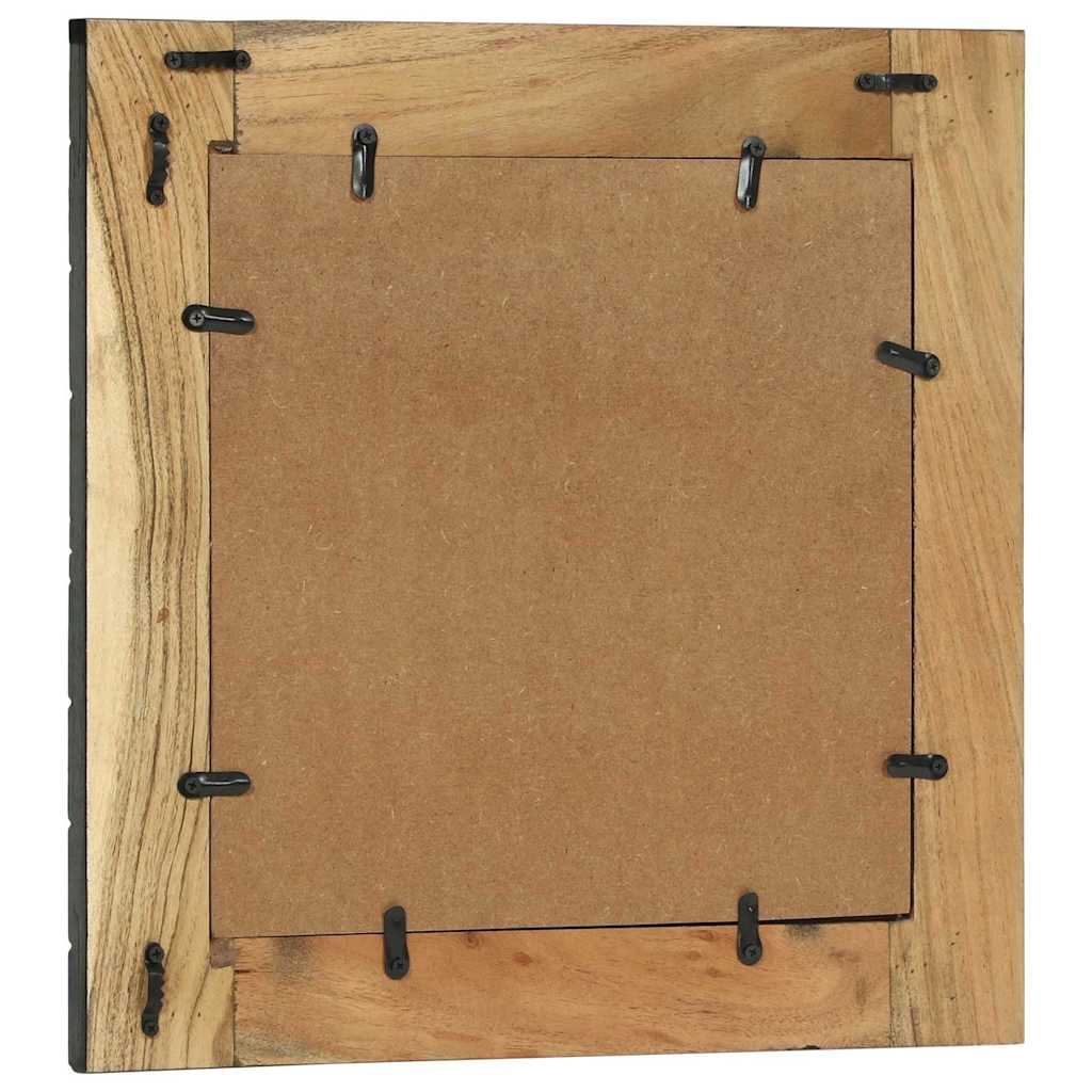 Spiegel Schwarz und Braun 50 x 2 x 50 cm Massivholz Akazie