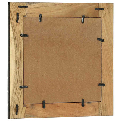 Spiegel Schwarz und Braun 50 x 2 x 50 cm Massivholz Akazie