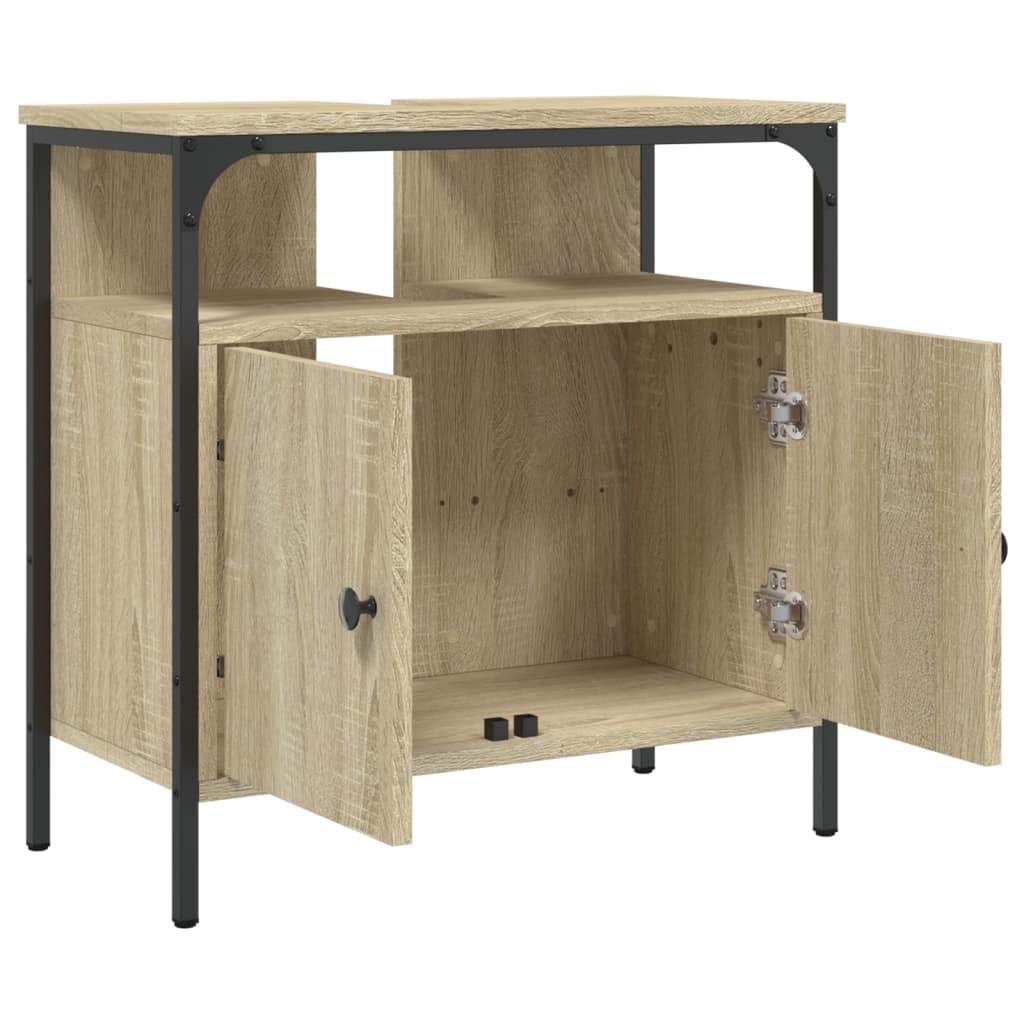 Waschbeckenunterschrank Sonoma-Eiche 60x30x60 cm Holzwerkstoff