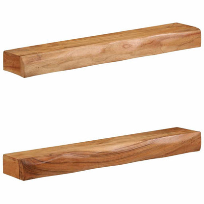 Wandregale 2 Stk. 80x17x8 cm Massivholz Akazie