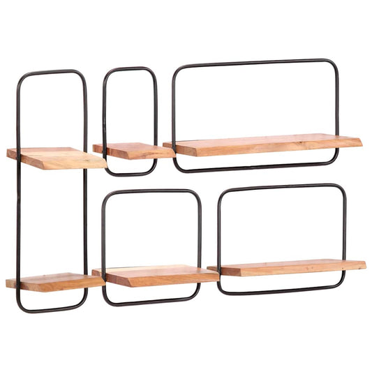 Wandregale 5 Stk. Massivholz Akazie