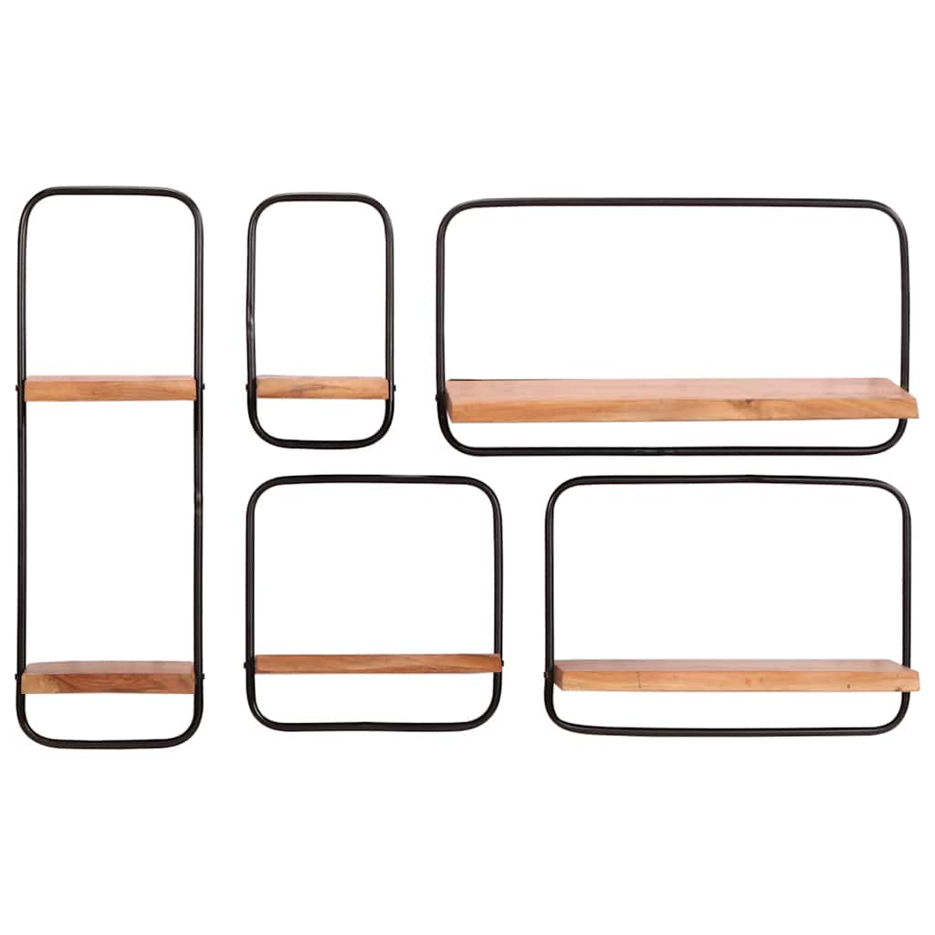 Wandregale 5 Stk. Massivholz Akazie