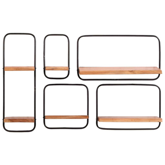 Wandregale 5 Stk. Massivholz Akazie