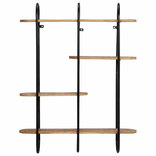 Wandregal 90x20x116,5 cm Raues Massivholz Mango