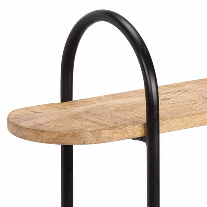 Wandregal 90x20x116,5 cm Raues Massivholz Mango