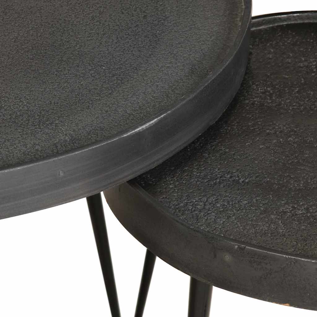 Couchtisch 3 Stk. Schwarz Holzwerkstoff