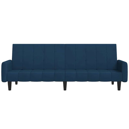 Schlafsofa 2-Sitzer Blau Samt