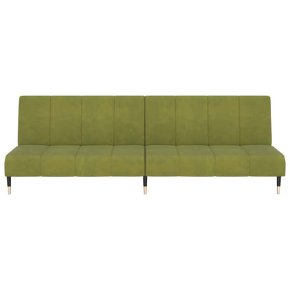 Schlafsofa 2-Sitzer Hellgrün Samt