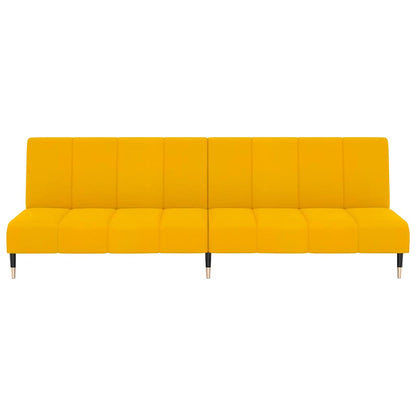 Schlafsofa 2-Sitzer Gelb Samt