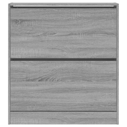 Schuhschrank Grau Sonoma 80x21x87,5 cm Holzwerkstoff