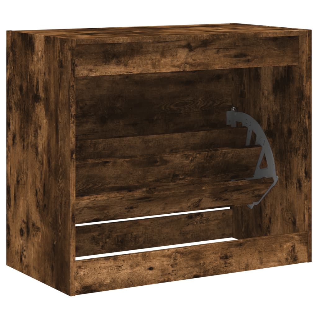 Schuhschrank Räuchereiche 80x42x69 cm Holzwerkstoff