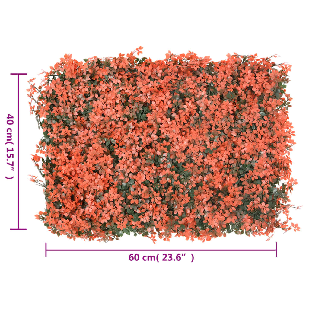  vidaXL Ahornblatt-Sichtschutz Künstlich 6 Stk. Hellrot 40x60 cm
