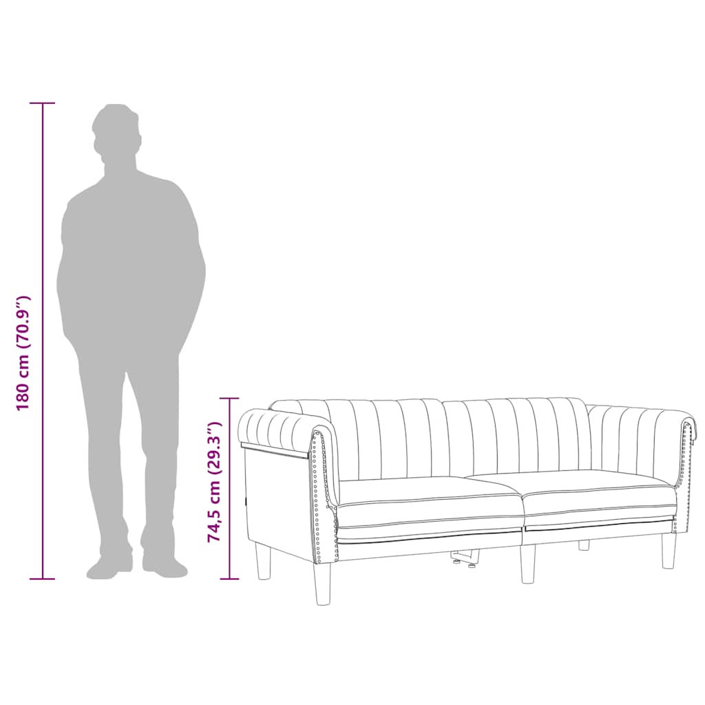 Sofa 3-Sitzer Dunkelgrün Samt