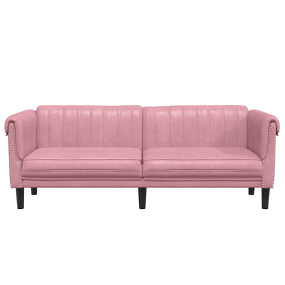 Sofa 3-Sitzer Rosa Samt