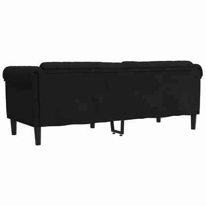 Sofa 3-Sitzer Schwarz Samt