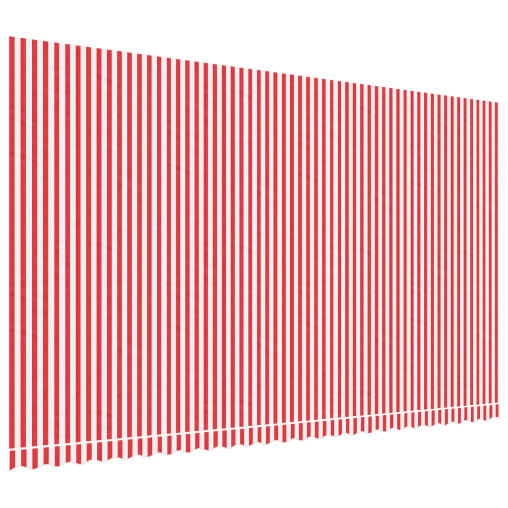 Markisenbespannung Rot und Weiß Gestreift 6x3,5 m