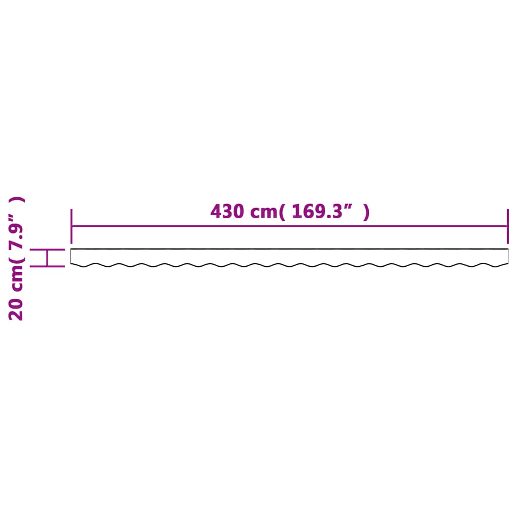 Markisenvolant Anthrazit Gestreift 4,5 m