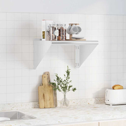 Wandregal 50x45x31 cm Silbern Edelstahl